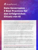 Data Governance 4 Best Practices für den erfolgreichen Einsatz von KI