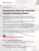 Salesforce checklist web aug23