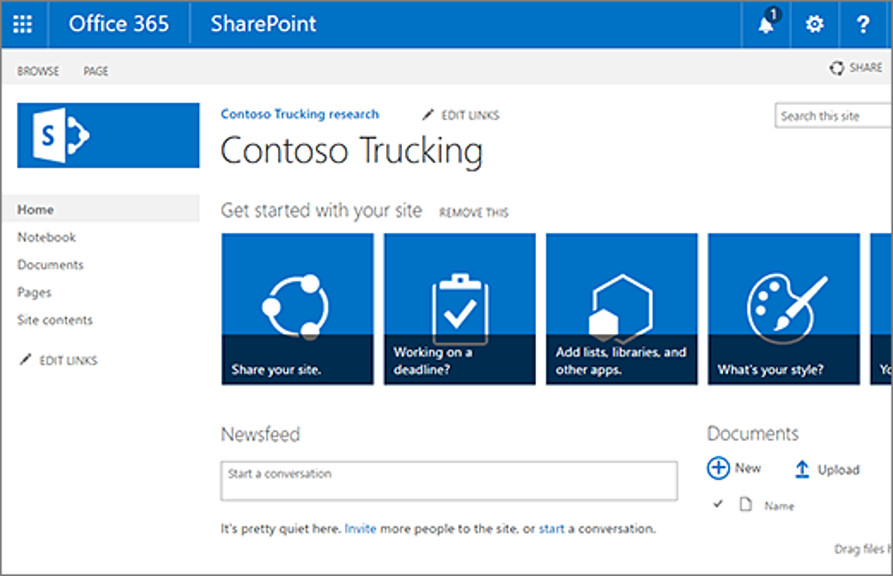 SharePoint Contoso Trucking