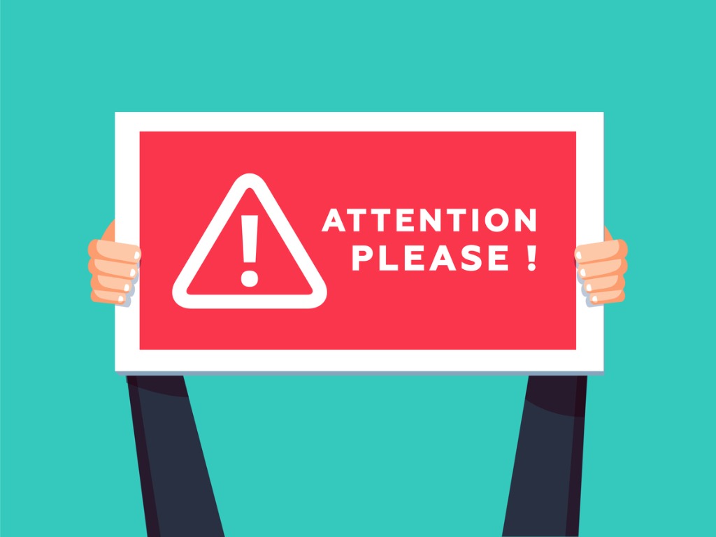 attention please concept vector illustration of important flat human vector id913474998